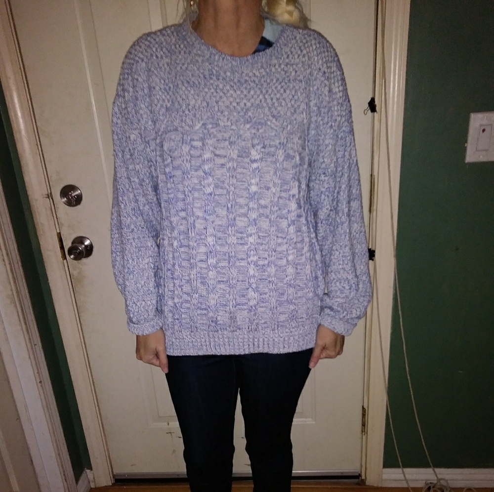 Royal North Mills Outfitters marled blue sweater L